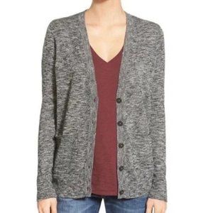 Heather Grey Cotton Cardigan
